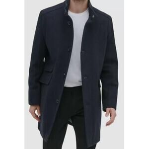 New ~ KENNETH COLE ~ Men's Single Breasted Twill Walker Coat Jacket Size XL Wool